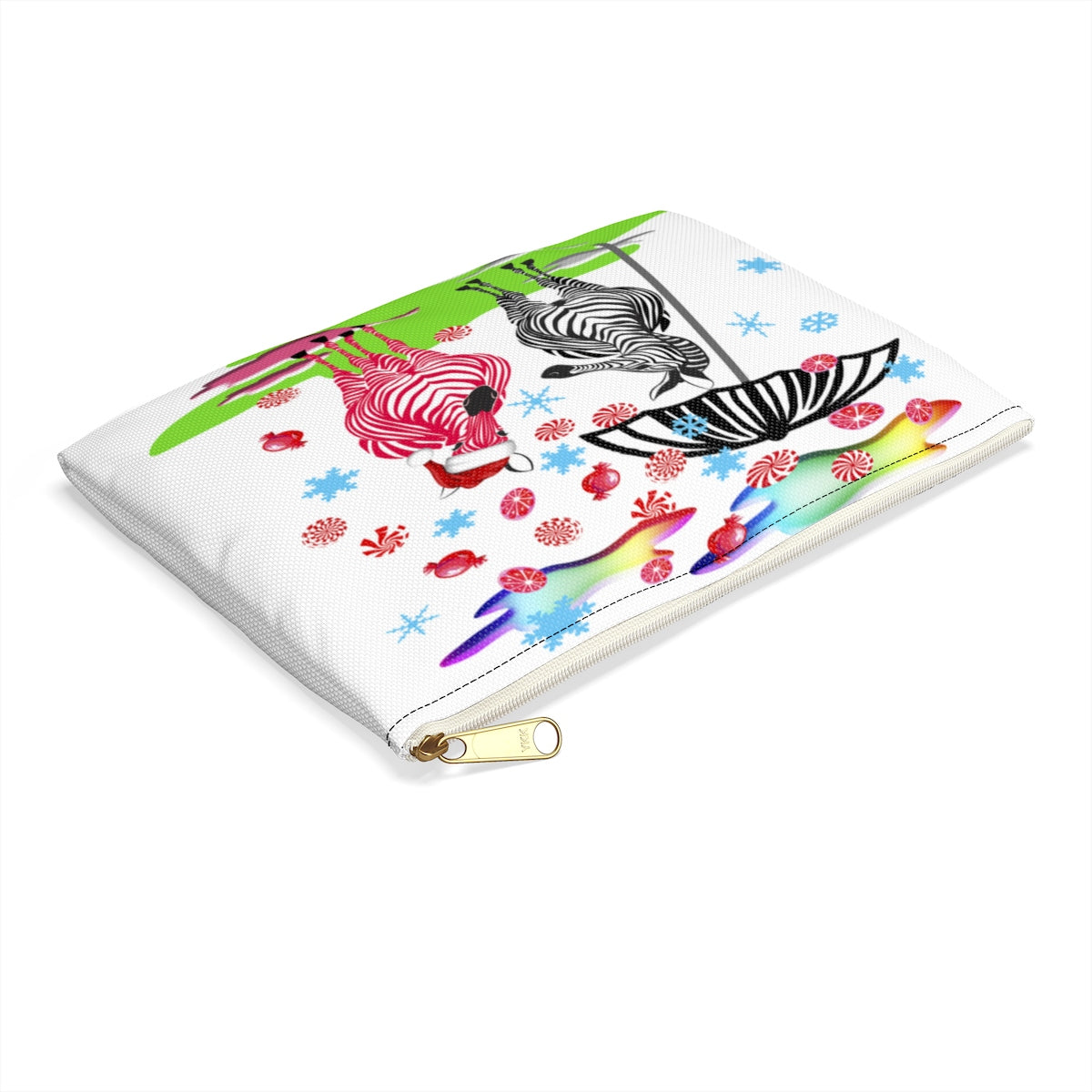 Candycane zebra Accessory Pouch