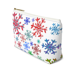 Neon snowflake Accessory Pouch w T-bottom