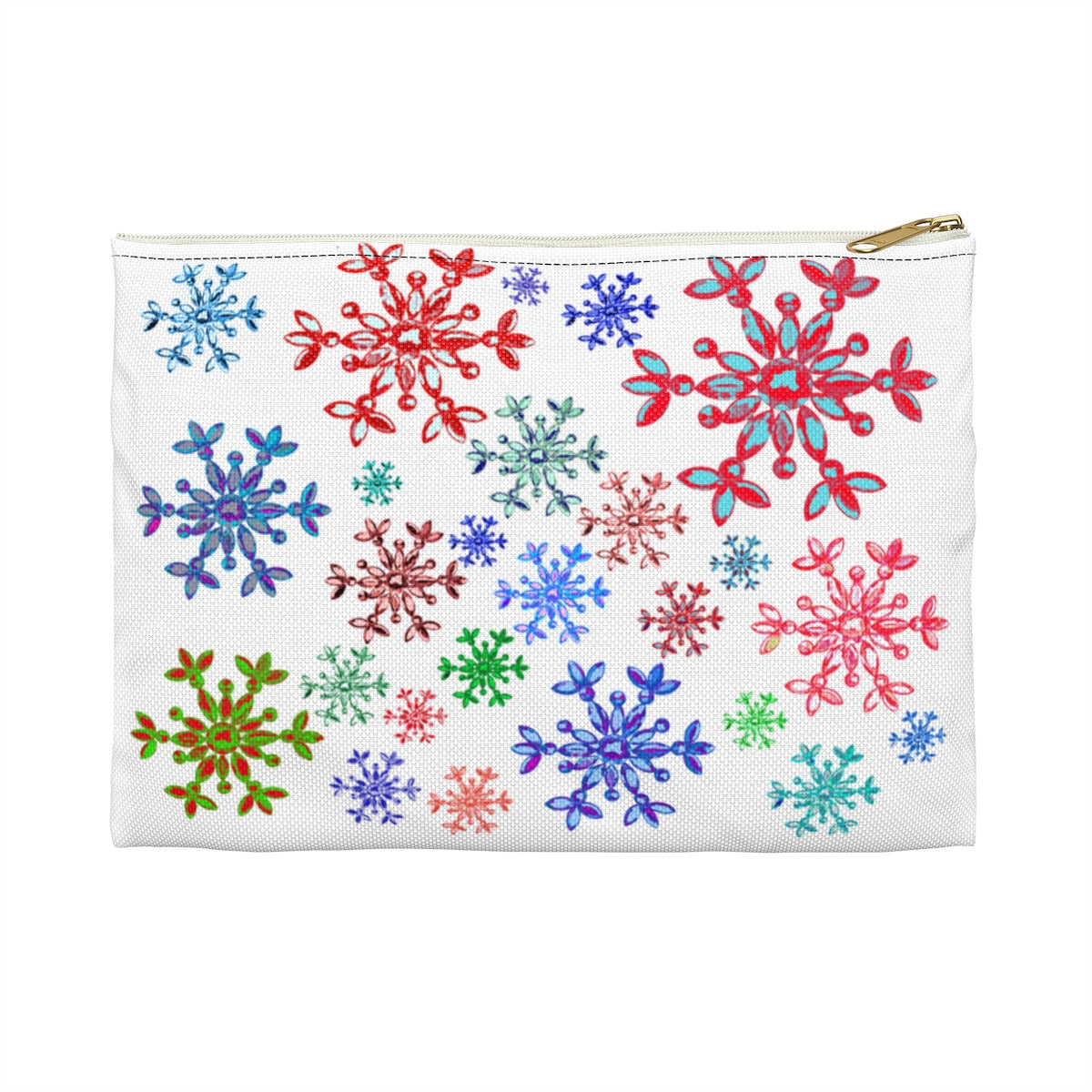 Neon snowflake Accessory Pouch