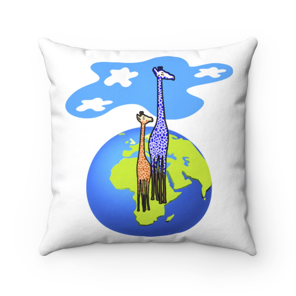 Giraffe world Square Pillow