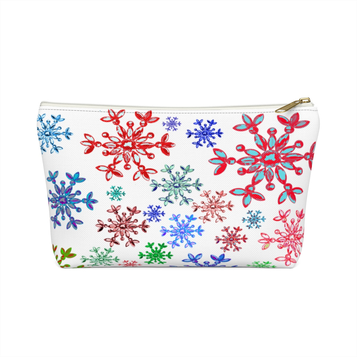 Neon snowflake Accessory Pouch w T-bottom