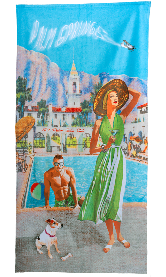 Kat with Martini Beach Towel