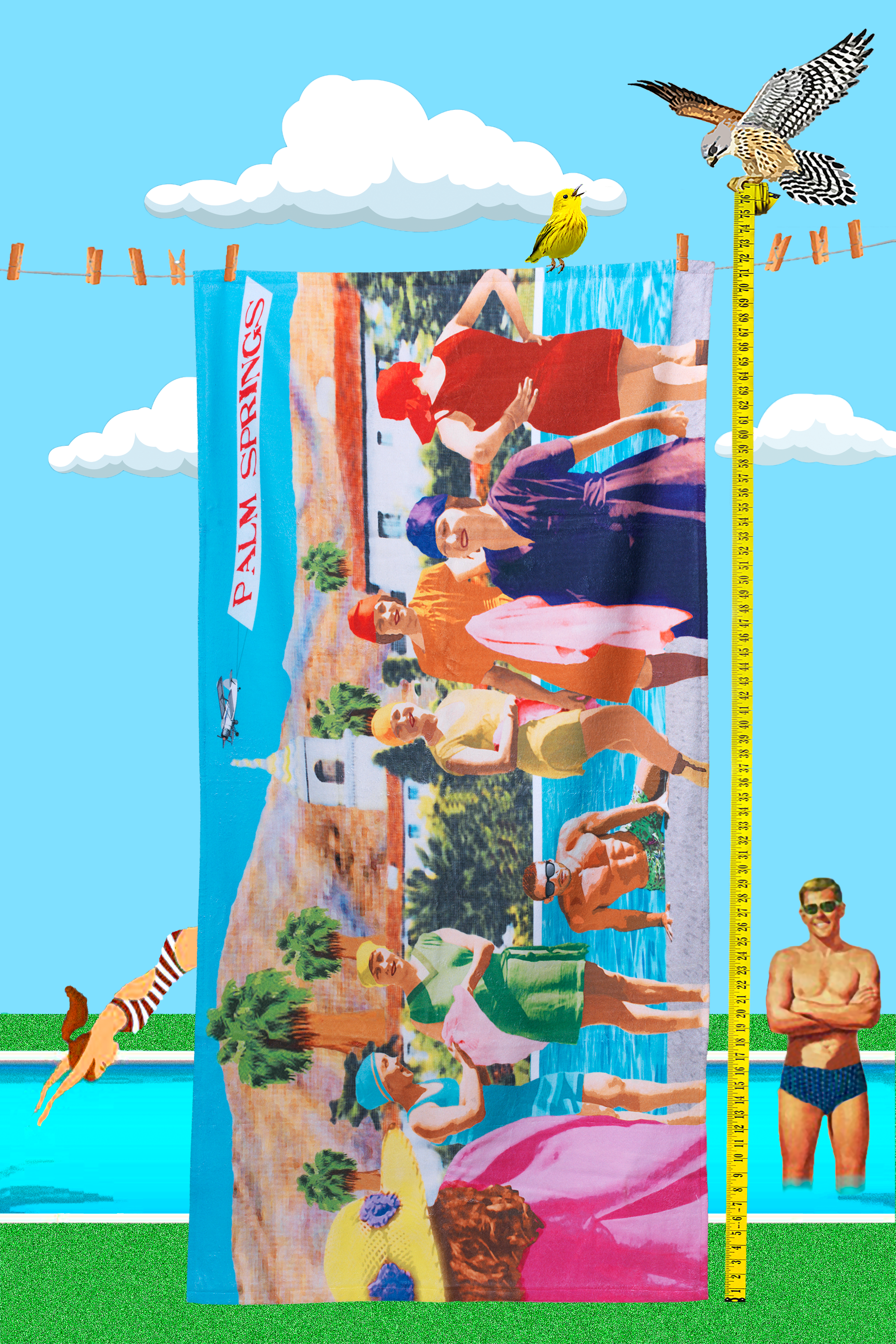 Little Women Swim Club Beach Towel