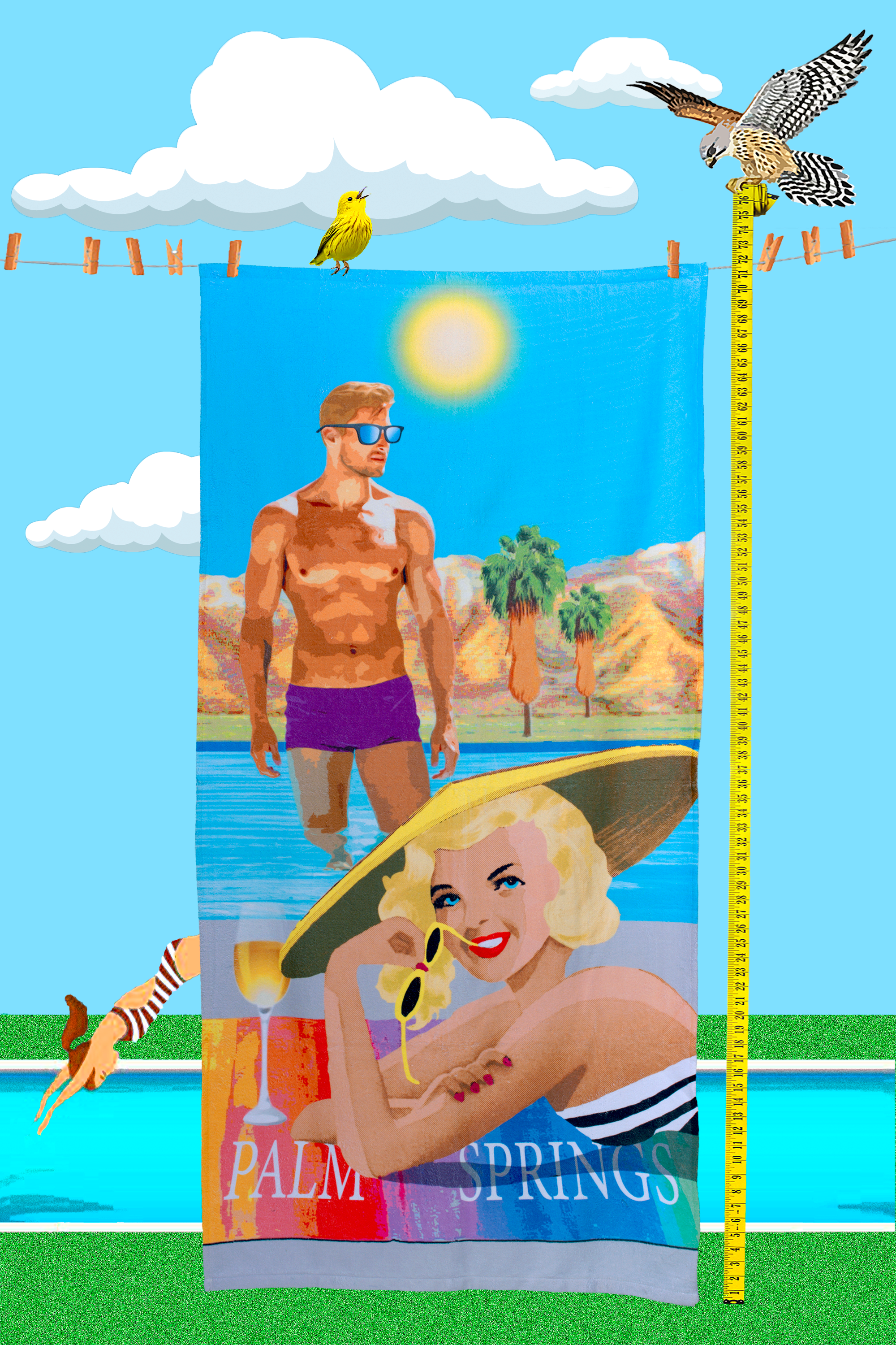 Marilyn and Joe Beach Towel