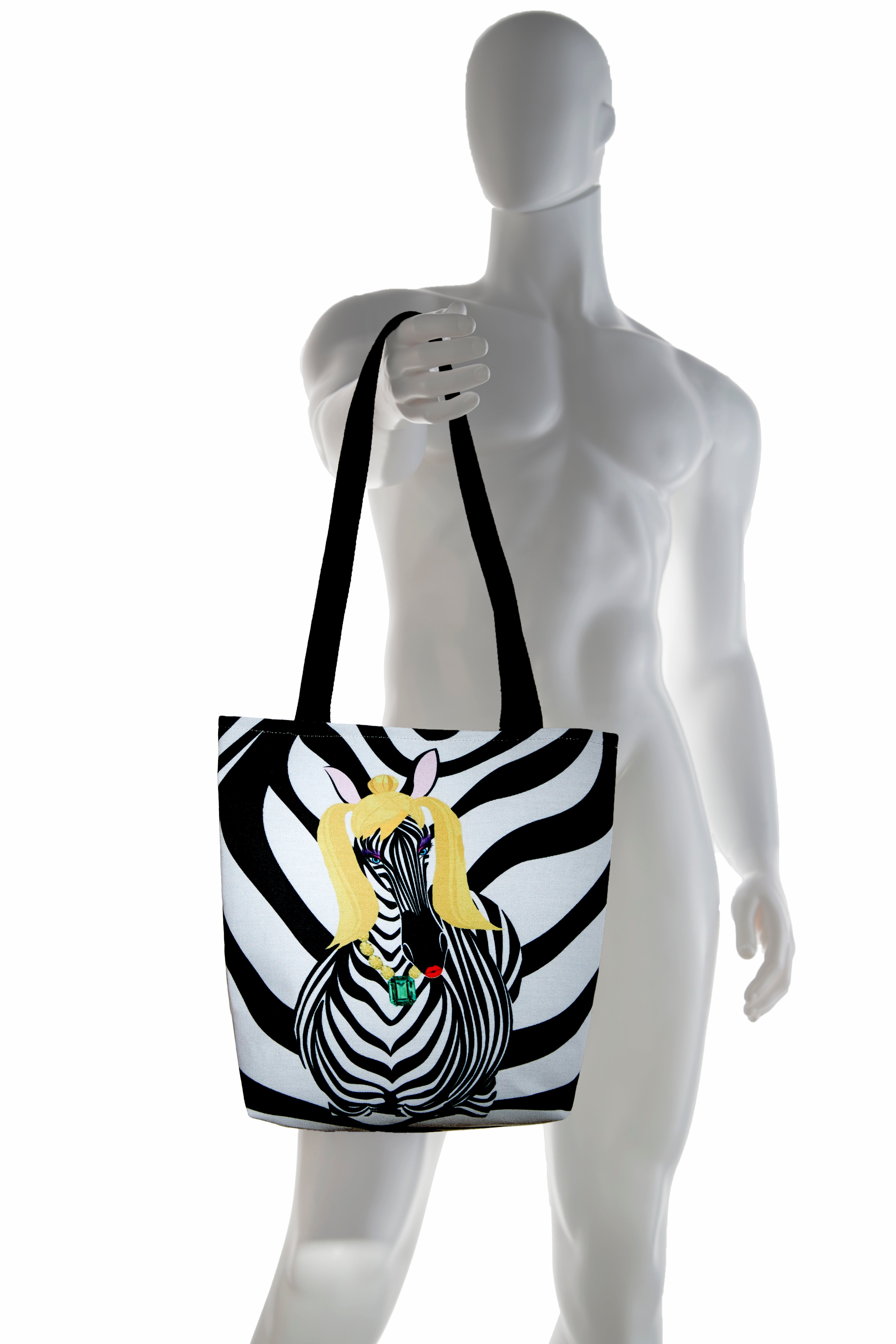 Zebra Girl Tote Bag